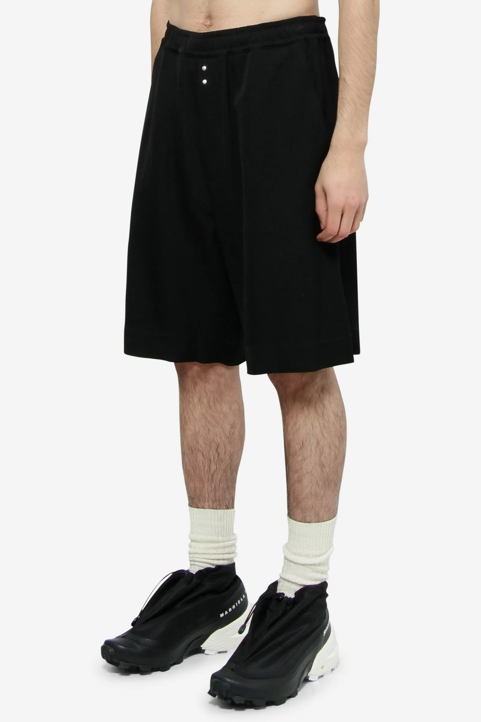 Shorts in lana nera