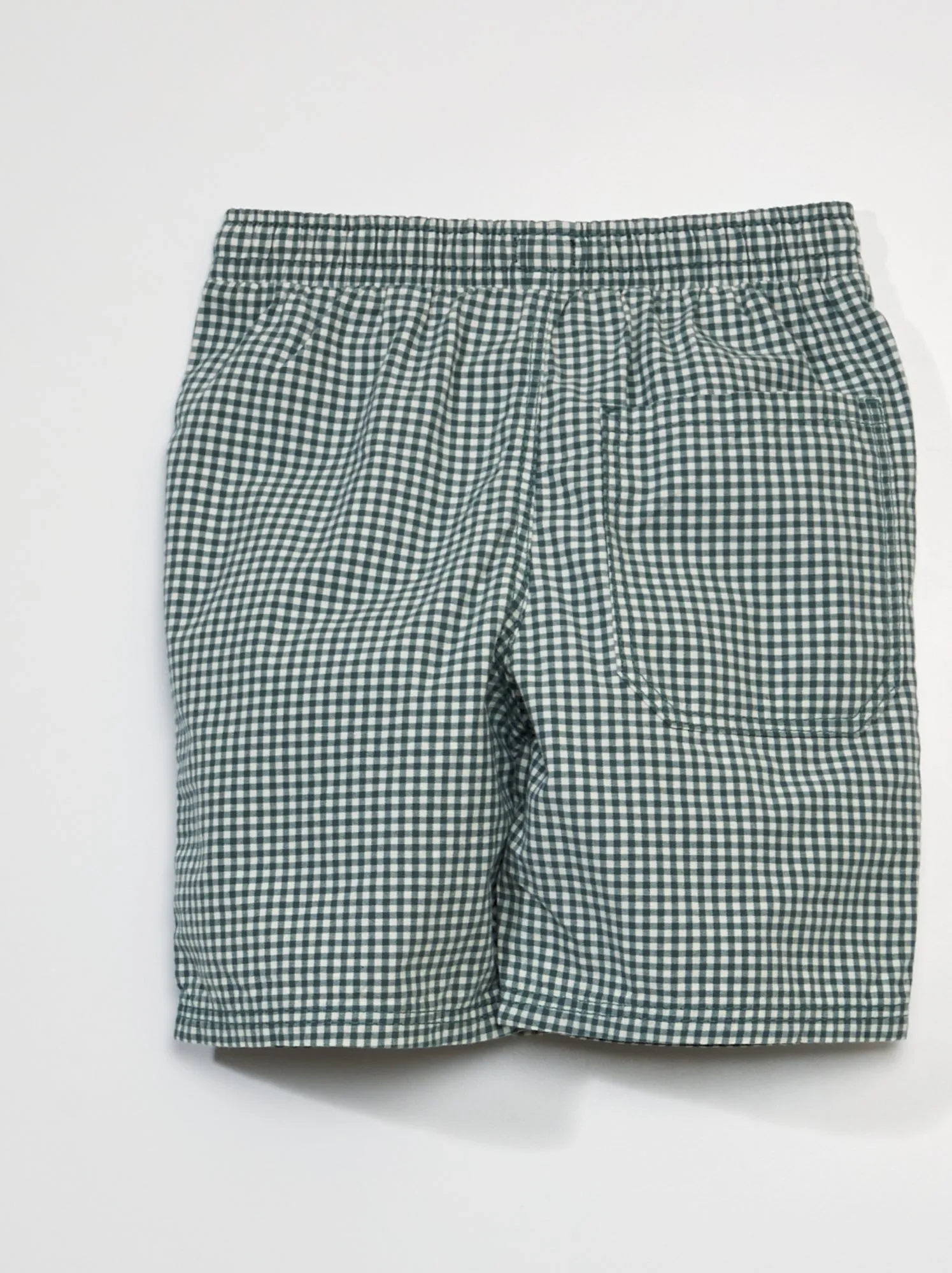 Shorts in twill a quadri - BIANCO