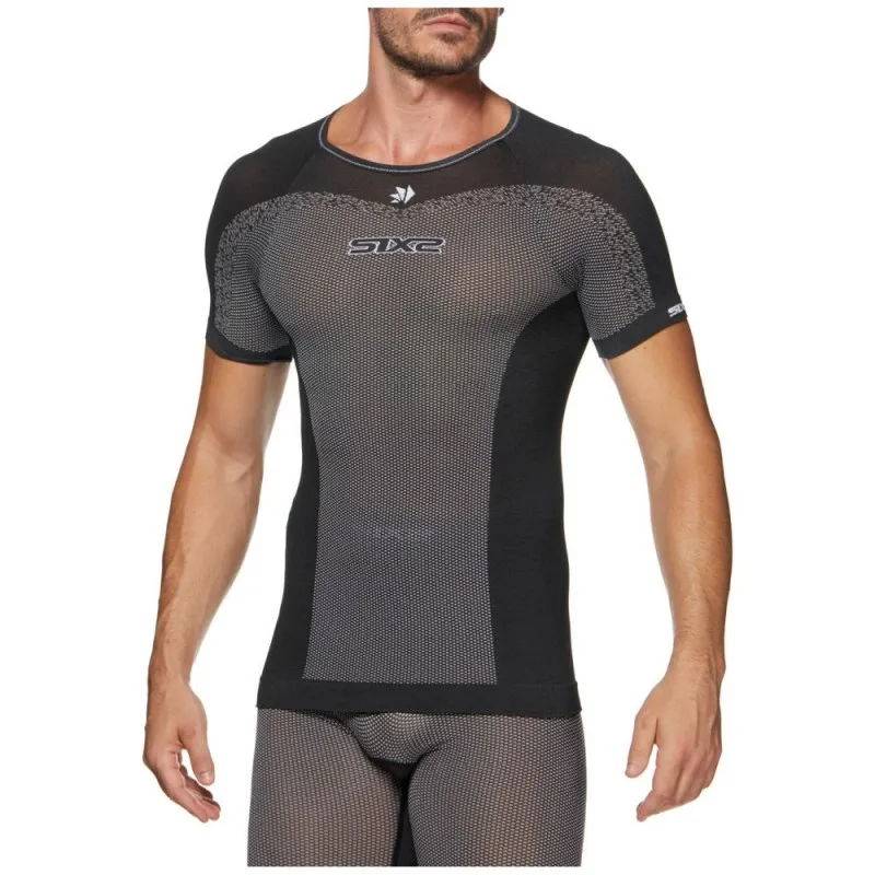 SIXS Maglia leggera maniche corte black carbon unisex
