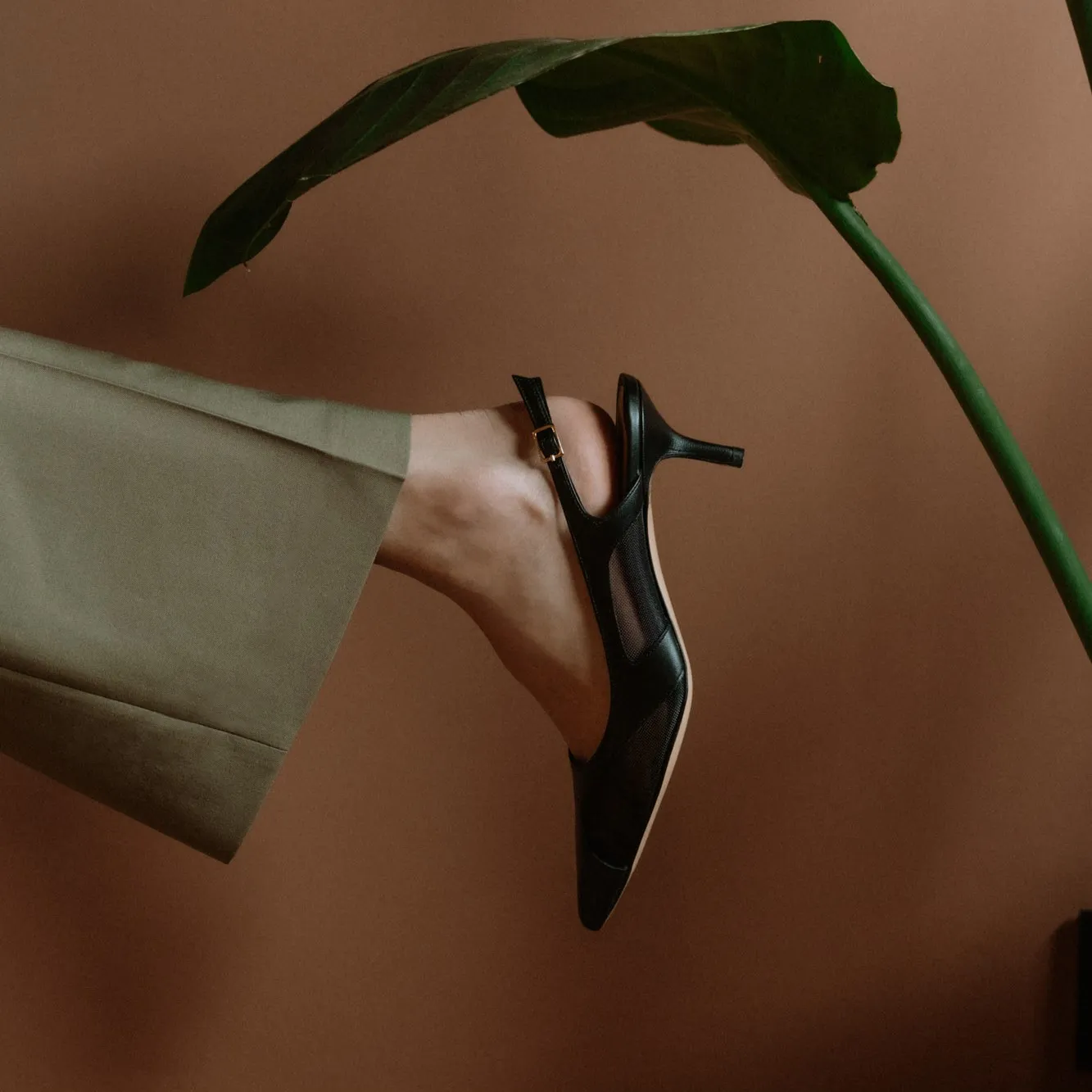 Slingback Nera in Rete