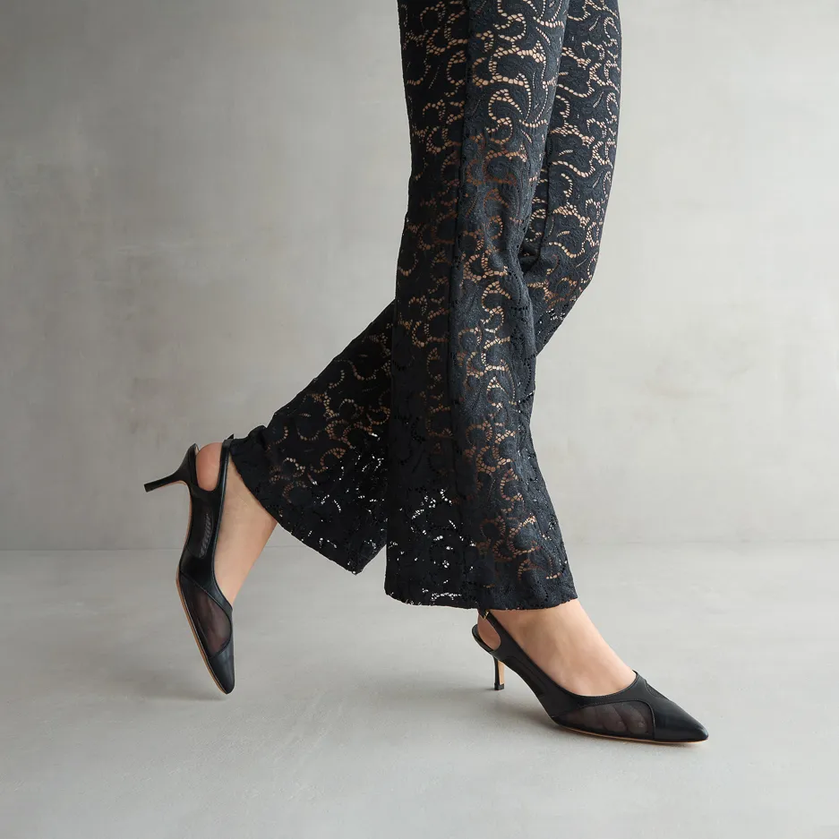 Slingback Nera in Rete