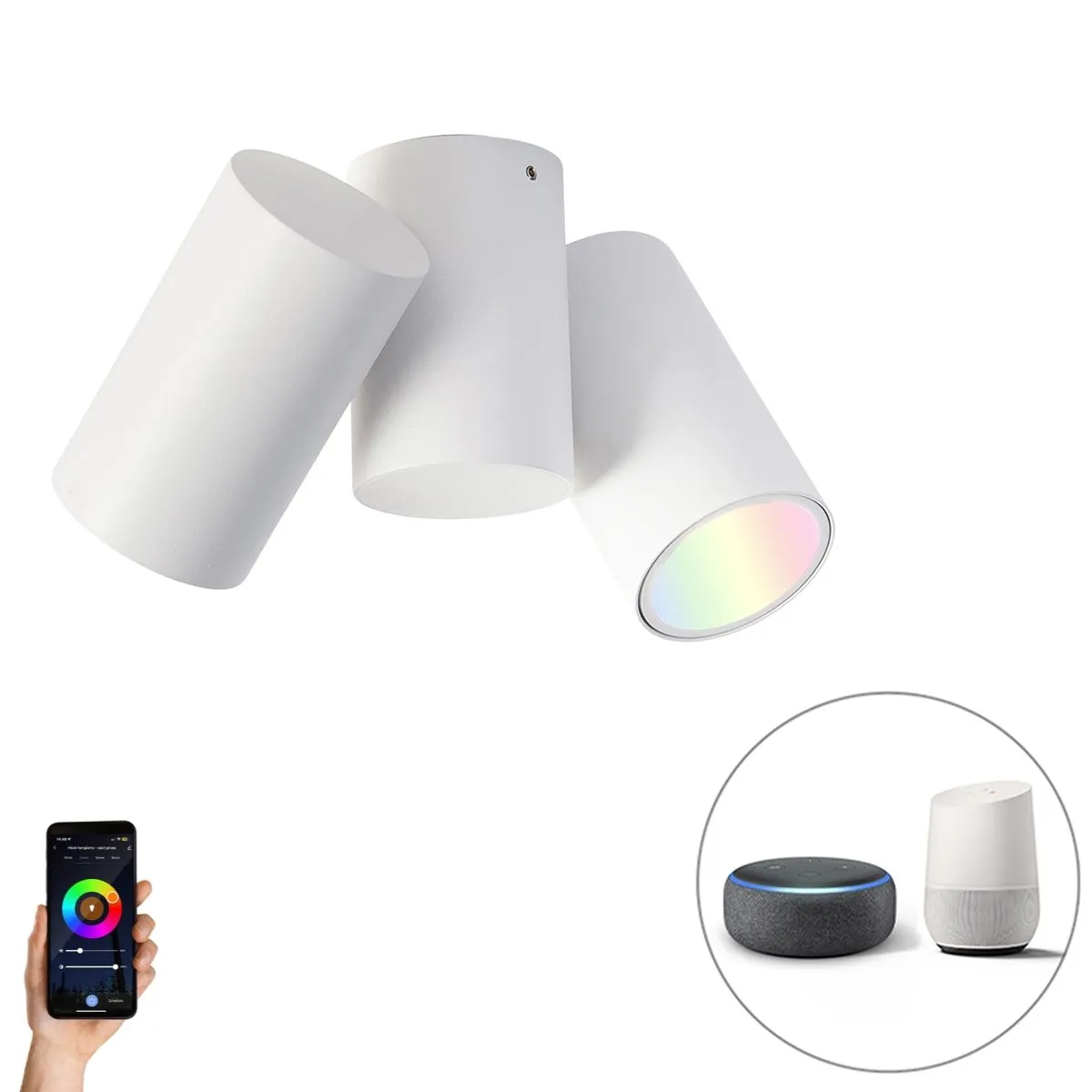 Smart spot bianco regolabile inclusi 2 WiFi GU10 - Michael