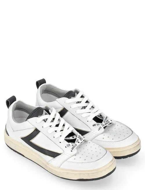 Sneaker HTC Starlight in pelle bianca e nera