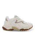 Sneakers Ash ADDICT in nappa e tessuto bianco e beige