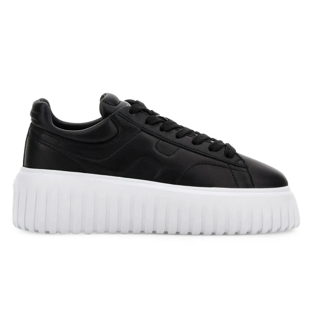 Sneakers da donna Hogan H-Stripes in pelle nera