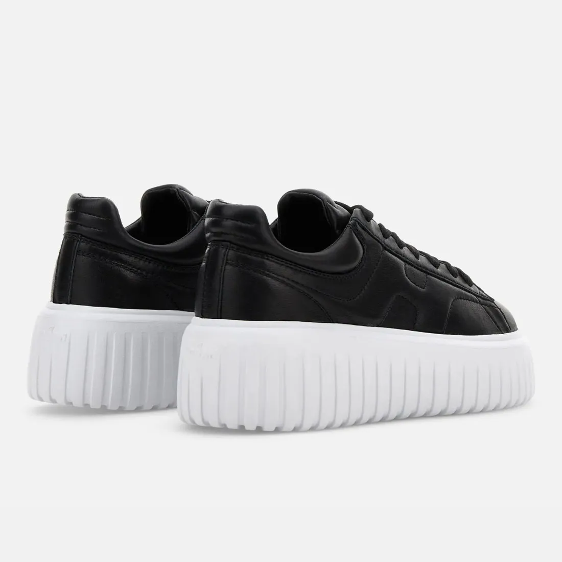 Sneakers da donna Hogan H-Stripes in pelle nera