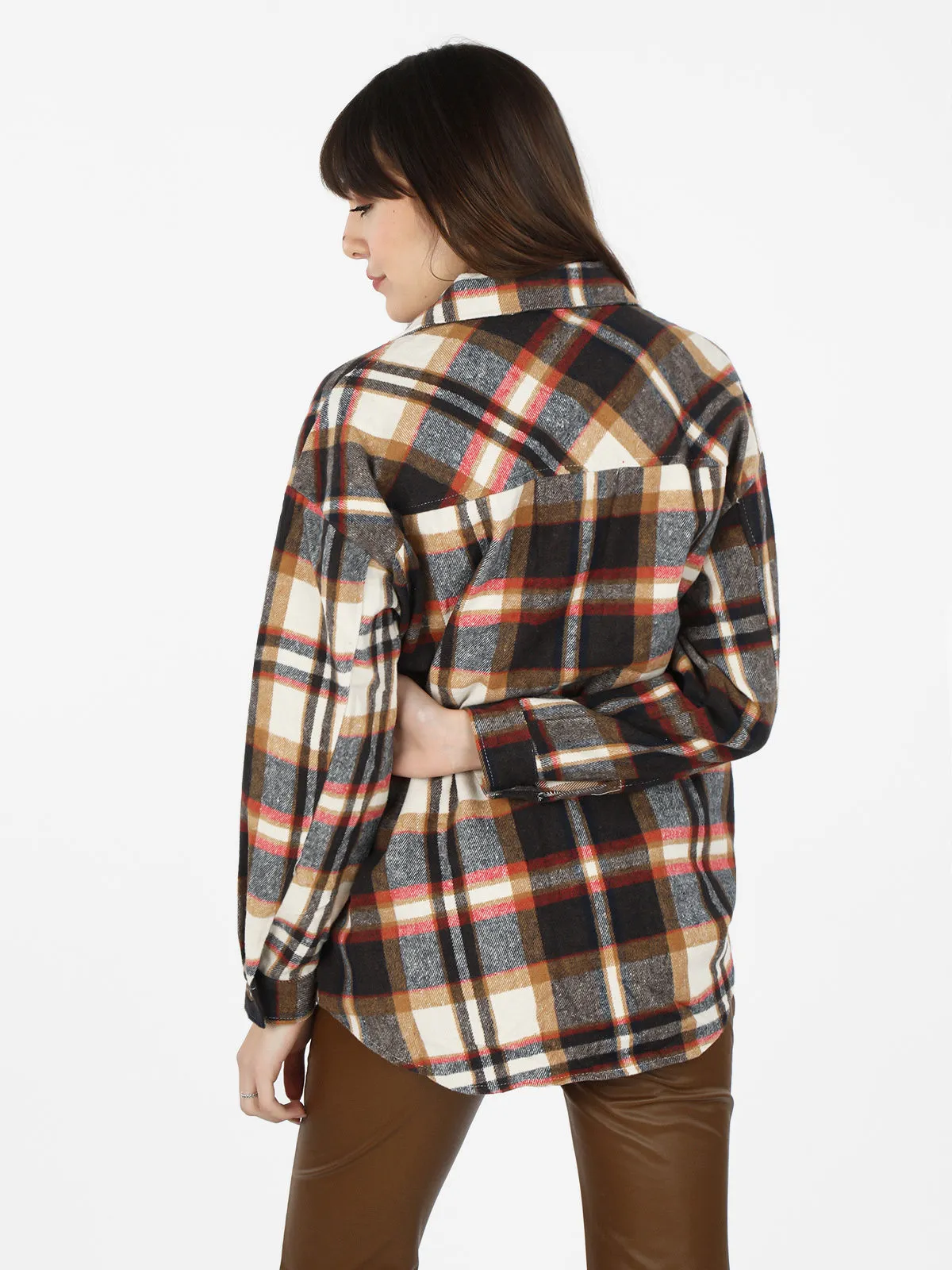 Solada Chemise oversize à carreaux femme