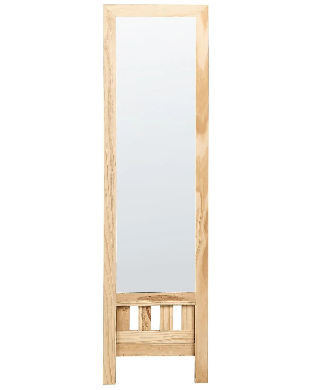 Specchio da parete con ripiano LUISANT 145 cm Legno Marrone chiaro