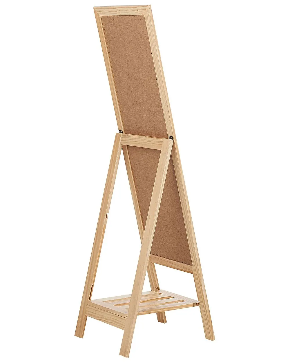 Specchio da parete con ripiano LUISANT 145 cm Legno Marrone chiaro
