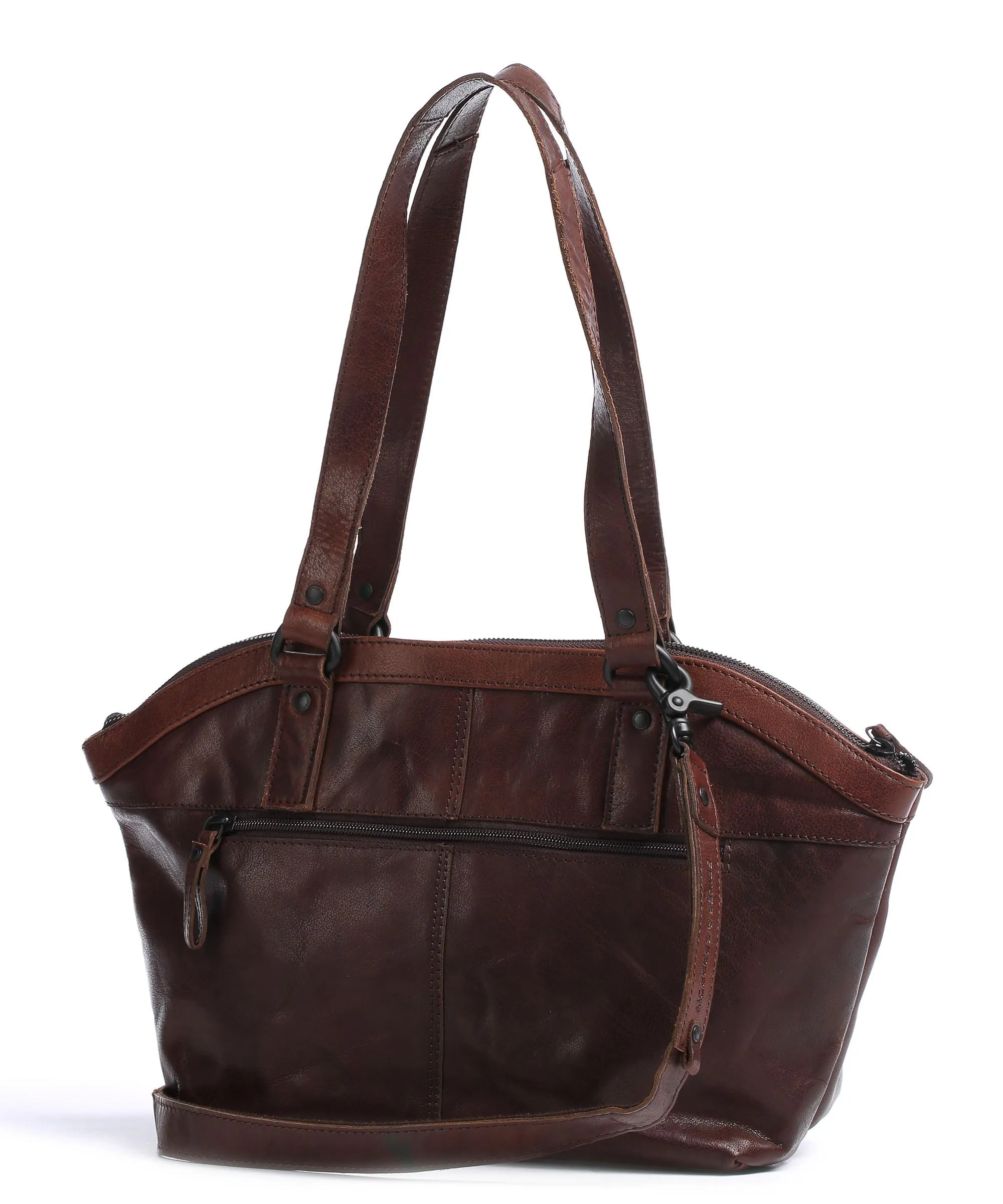  Spikes & Sparrow Bronco Borsa a spalla pelle di bufalo marrone scuro  
