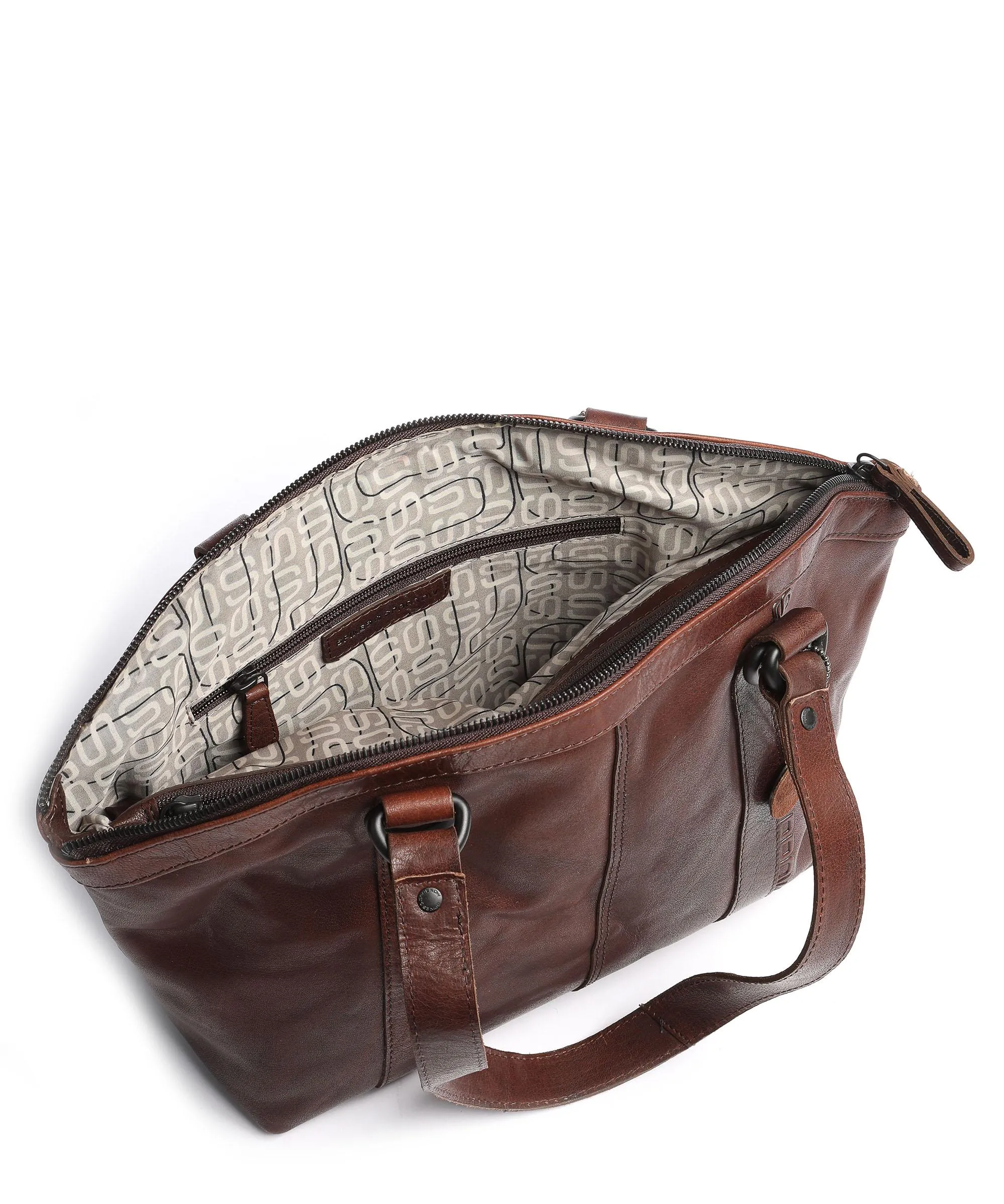  Spikes & Sparrow Bronco Borsa a spalla pelle di bufalo marrone scuro  