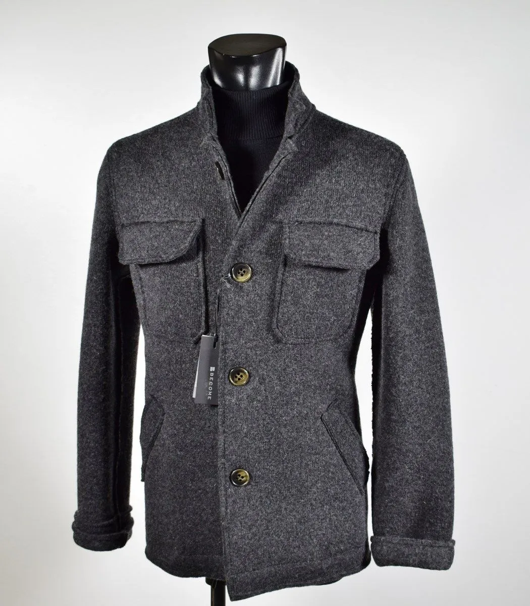 Sports jacket in wool and unlined slim fit
