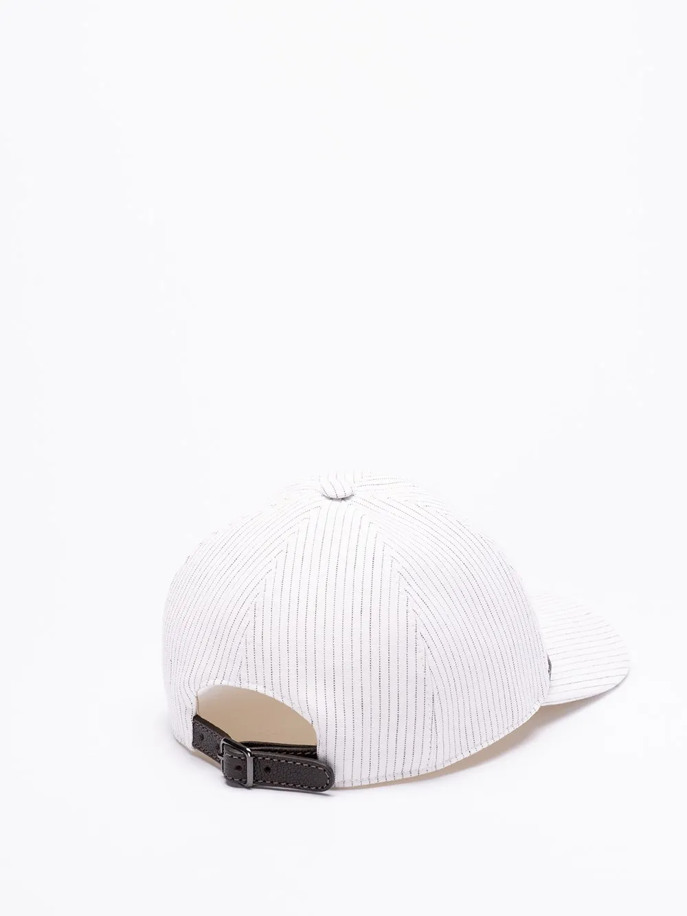 Striped Baseball Cap With Shiny Band
