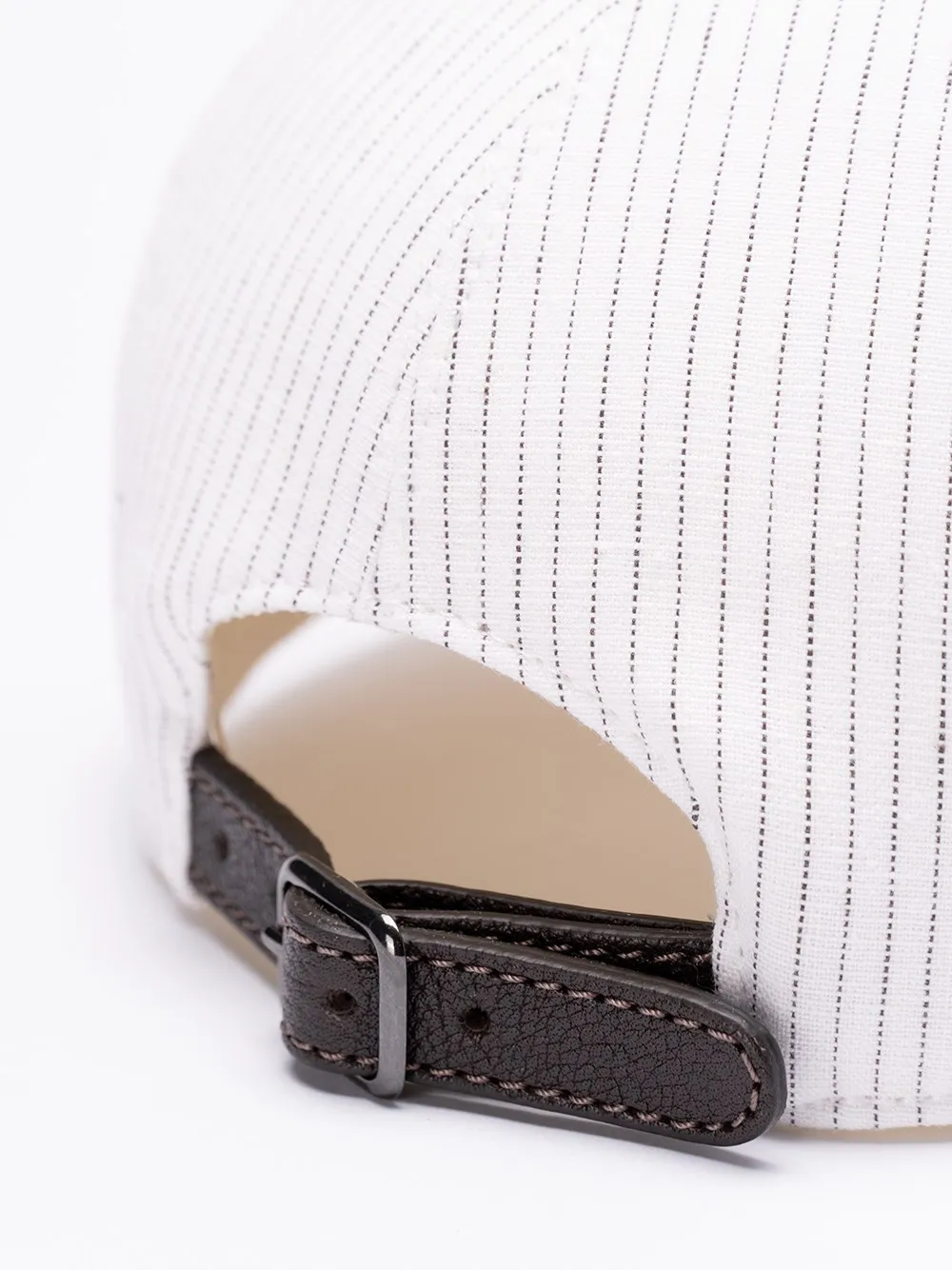 Striped Baseball Cap With Shiny Band