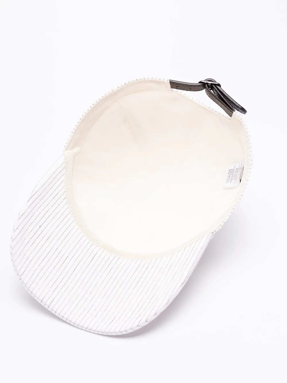 Striped Baseball Cap With Shiny Band