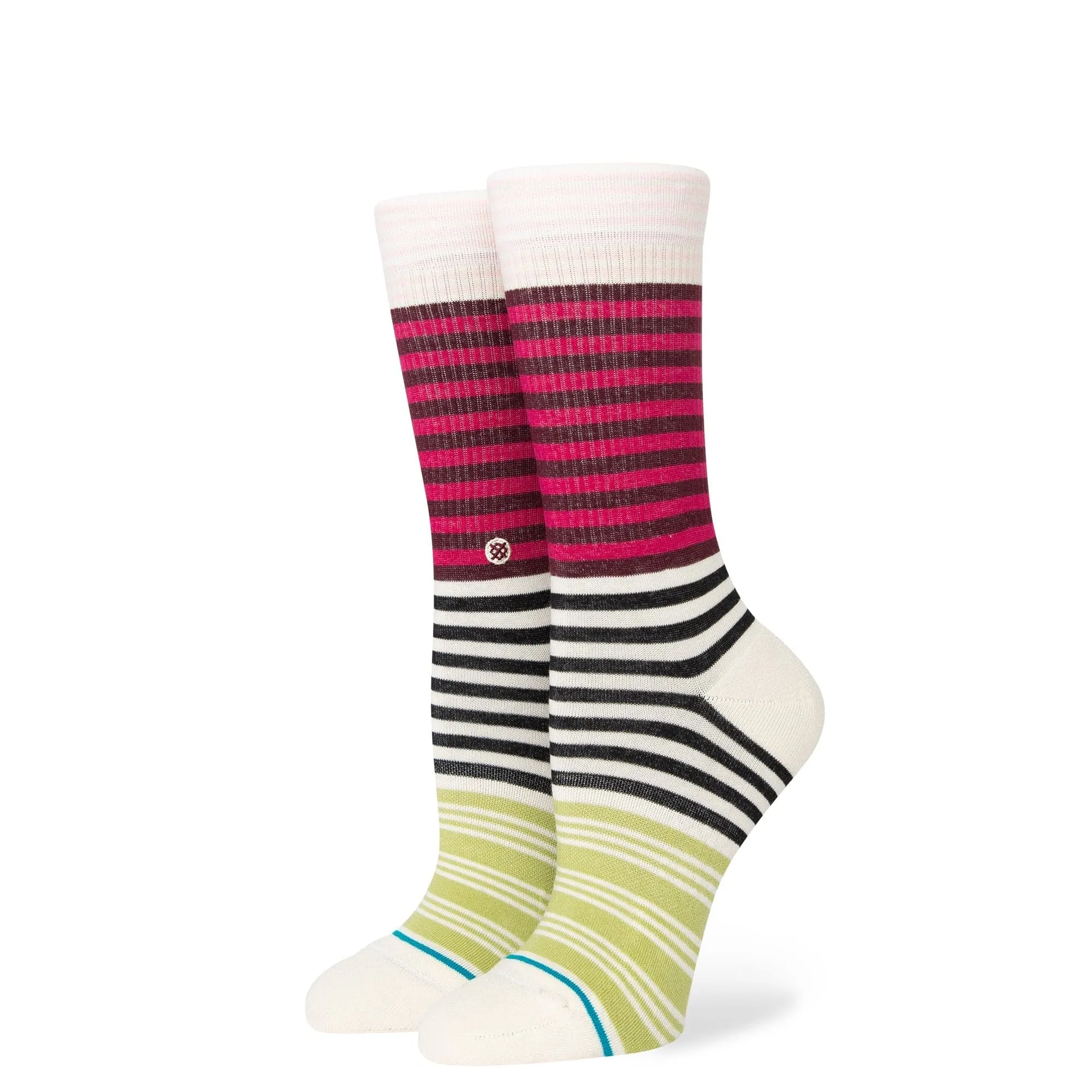 SUNSHINE STRIPE CREW - MAGENTA