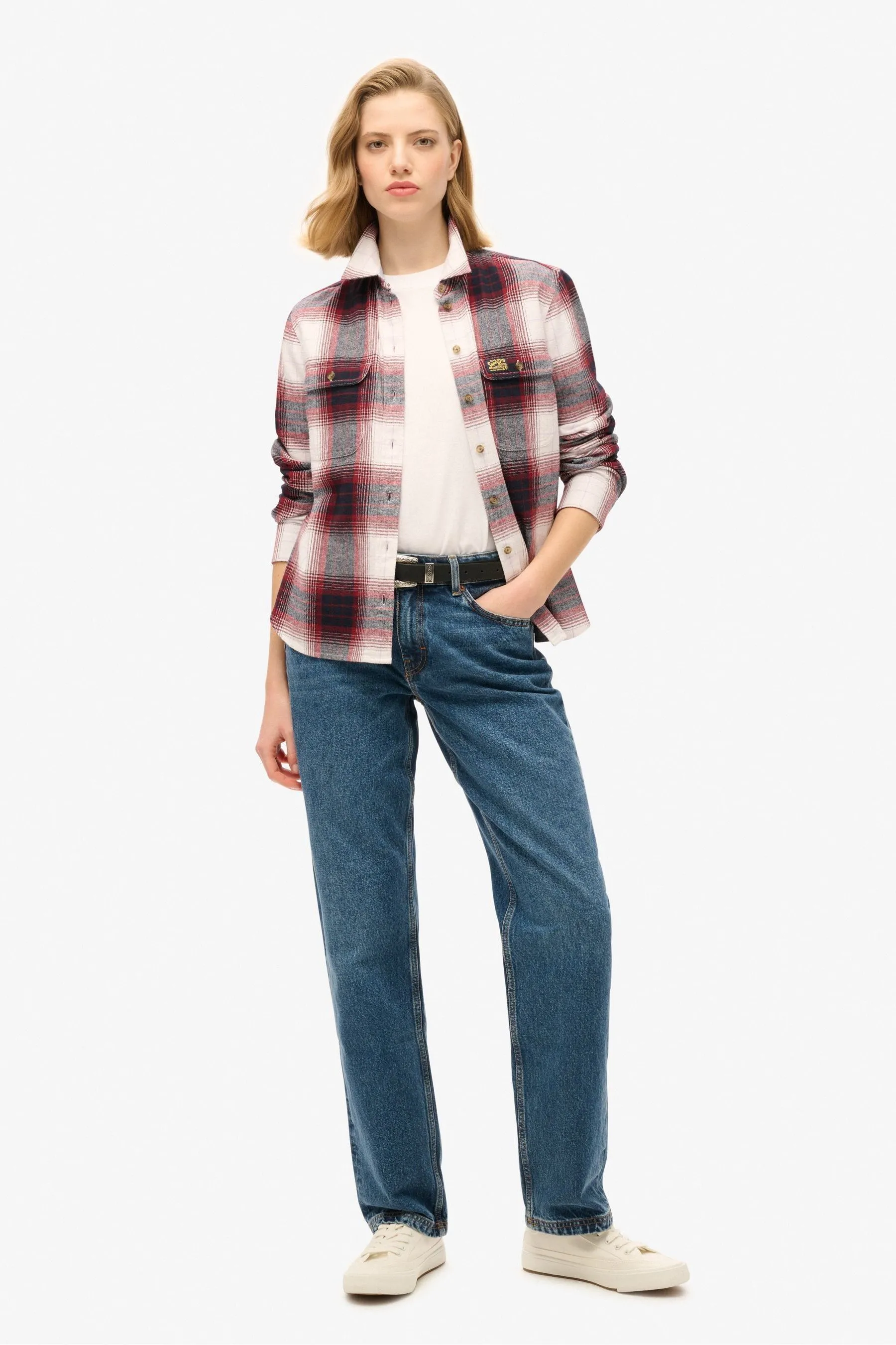 Superdry - Camicia in flanella A quadri taglialevaglio    