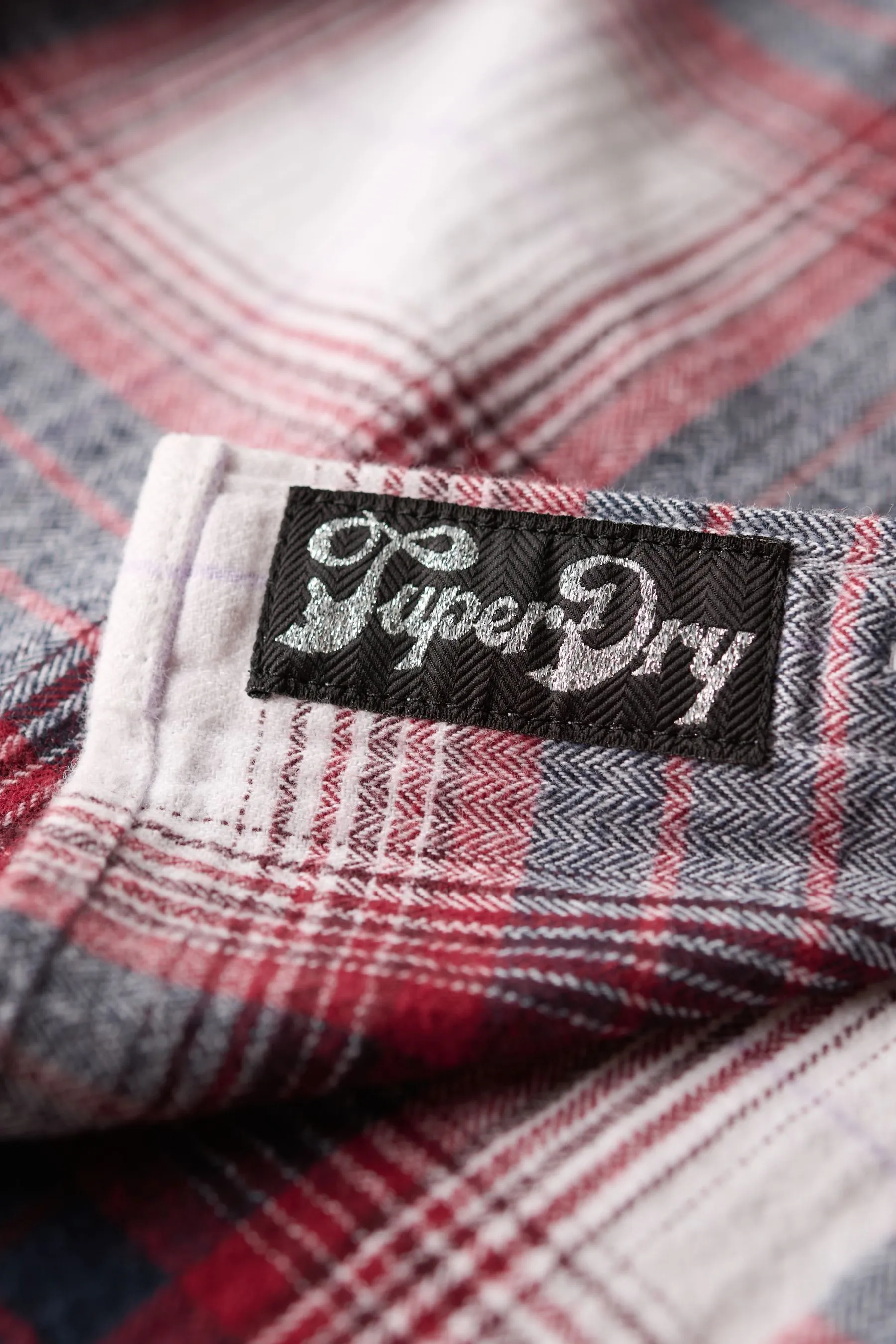 Superdry - Camicia in flanella A quadri taglialevaglio    