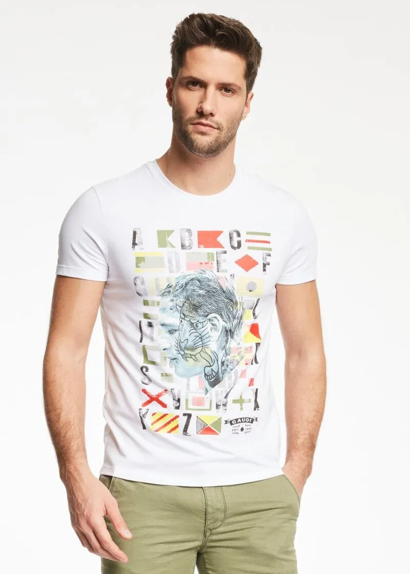 T-shirt con stampa multicolor