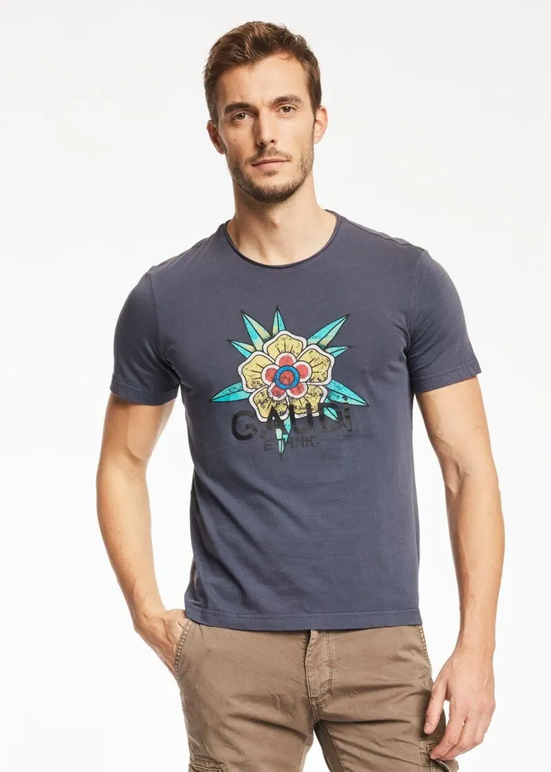 T-shirt in cotone effetto used