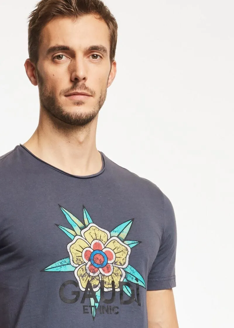 T-shirt in cotone effetto used
