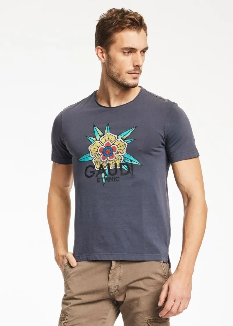 T-shirt in cotone effetto used