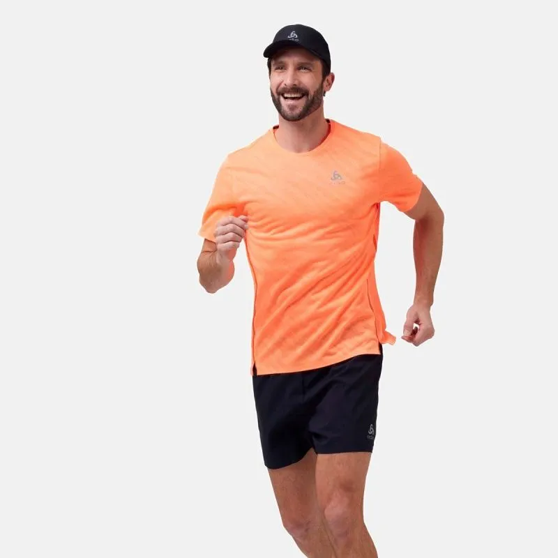 T-shirt Odlo Zeroweight Enginee Odlo (arancio shocking melange) Uomo