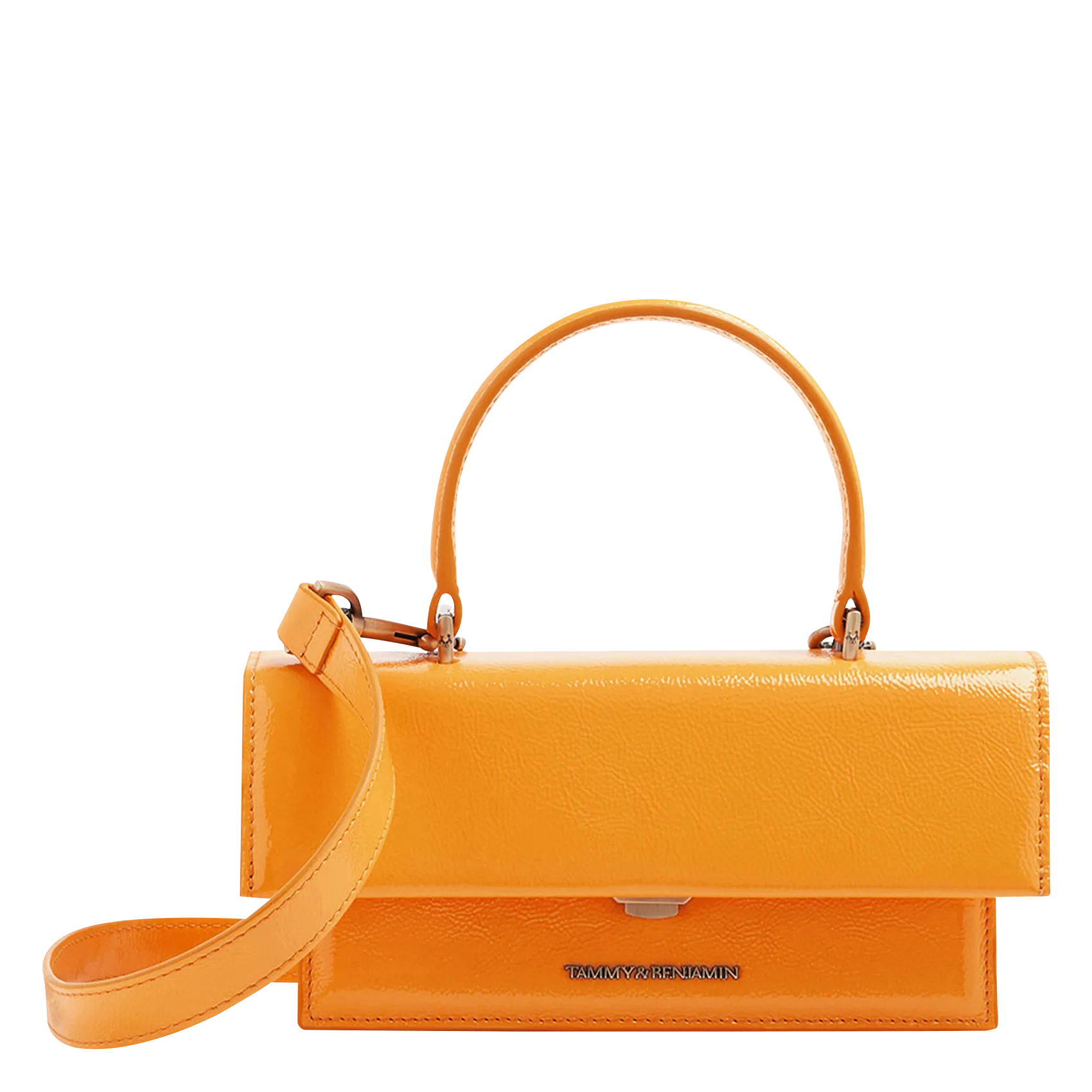 TAMMY & BENJAMIN   THEA MINI - Borsa a tracolla in pelle di vacchetta | Arancione