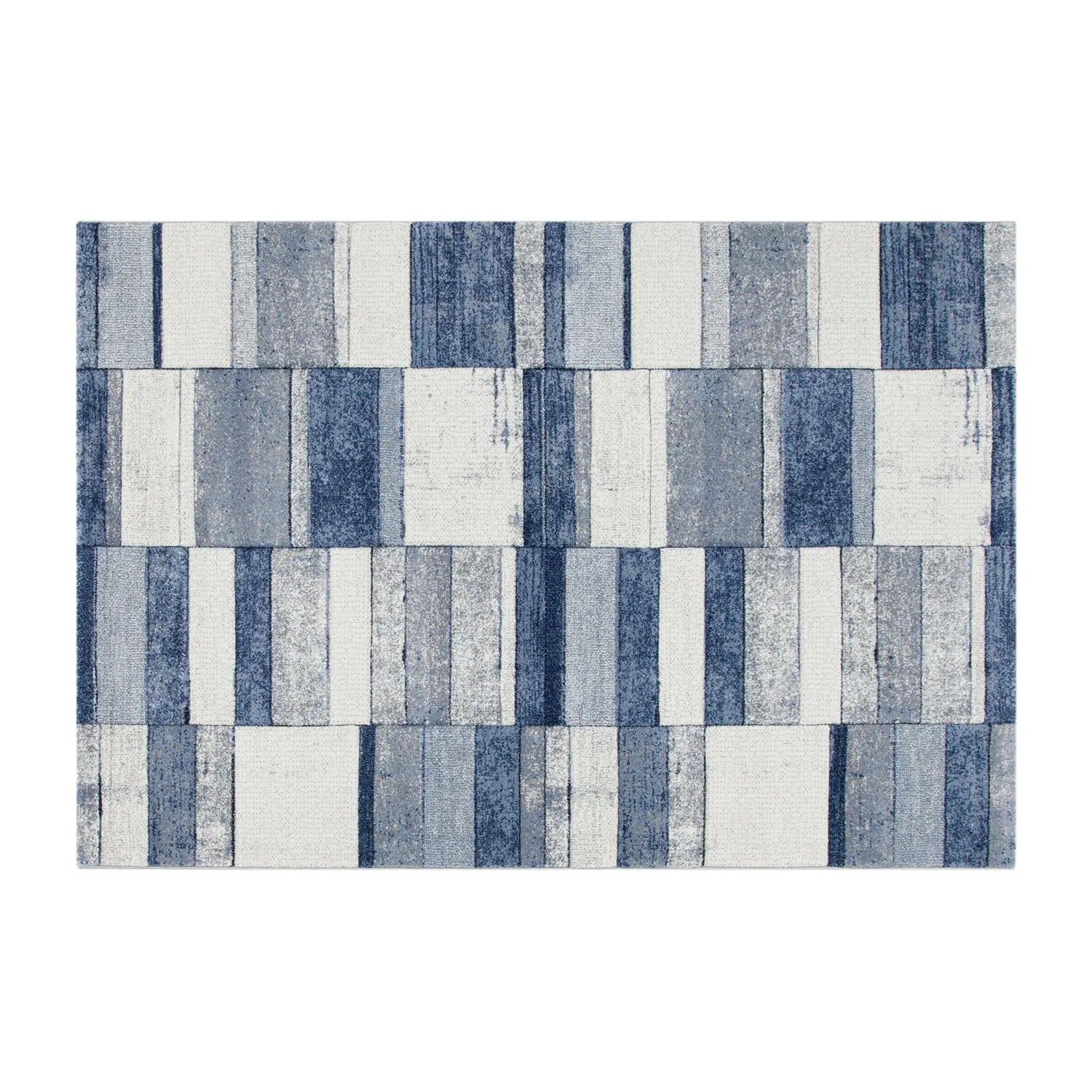 Tappeto 133x190 cm - Ray blu e bianco 