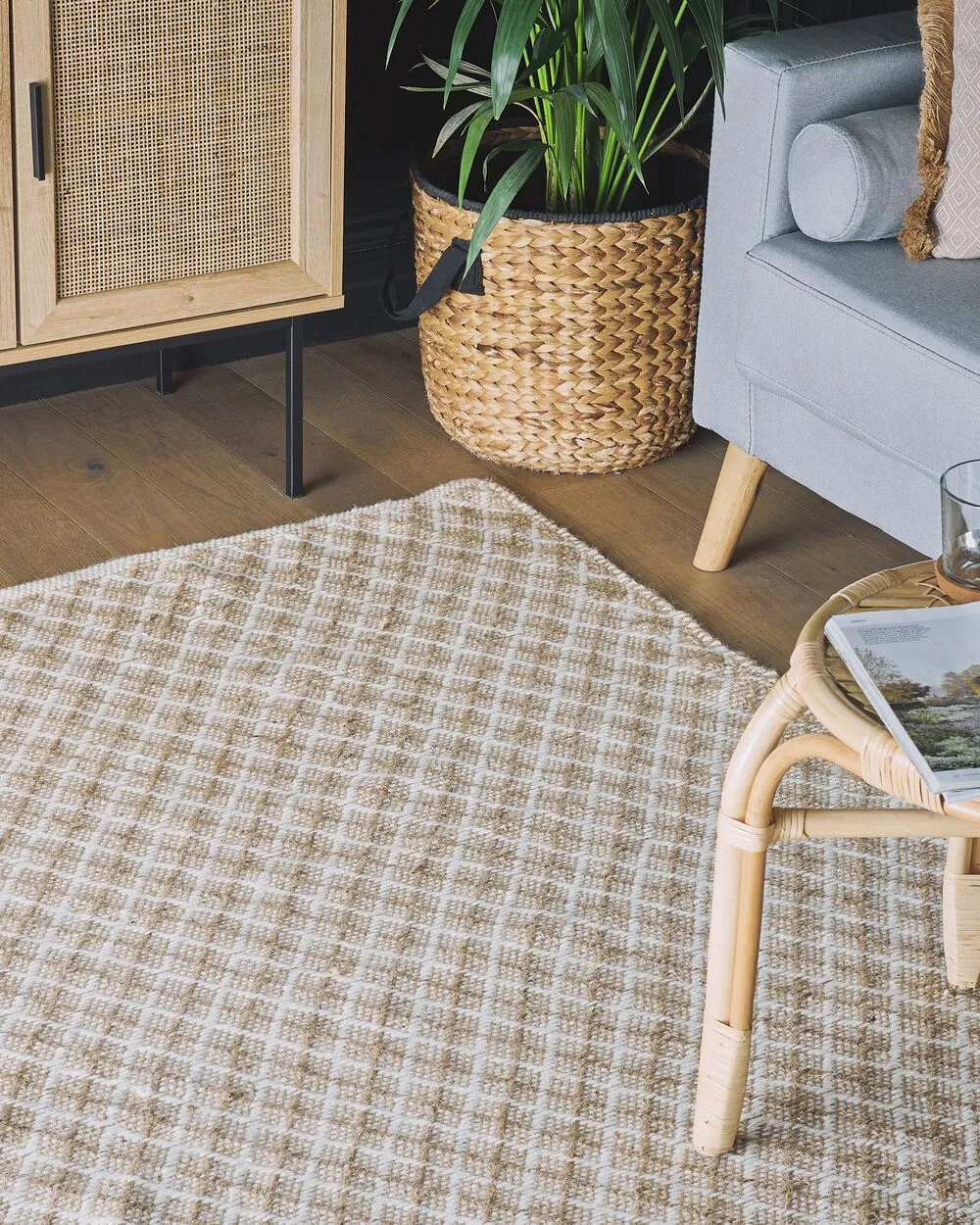 Tappeto in iuta 140 x 200 cm beige AKBEZ
