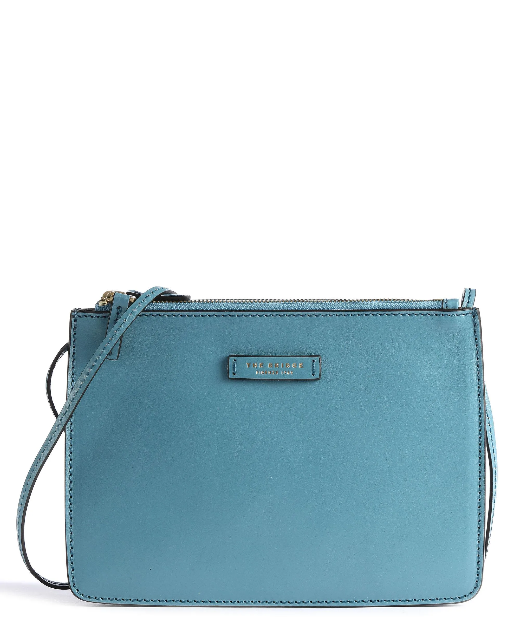  The Bridge Rustici Borsa a tracolla pelle bovina blu  