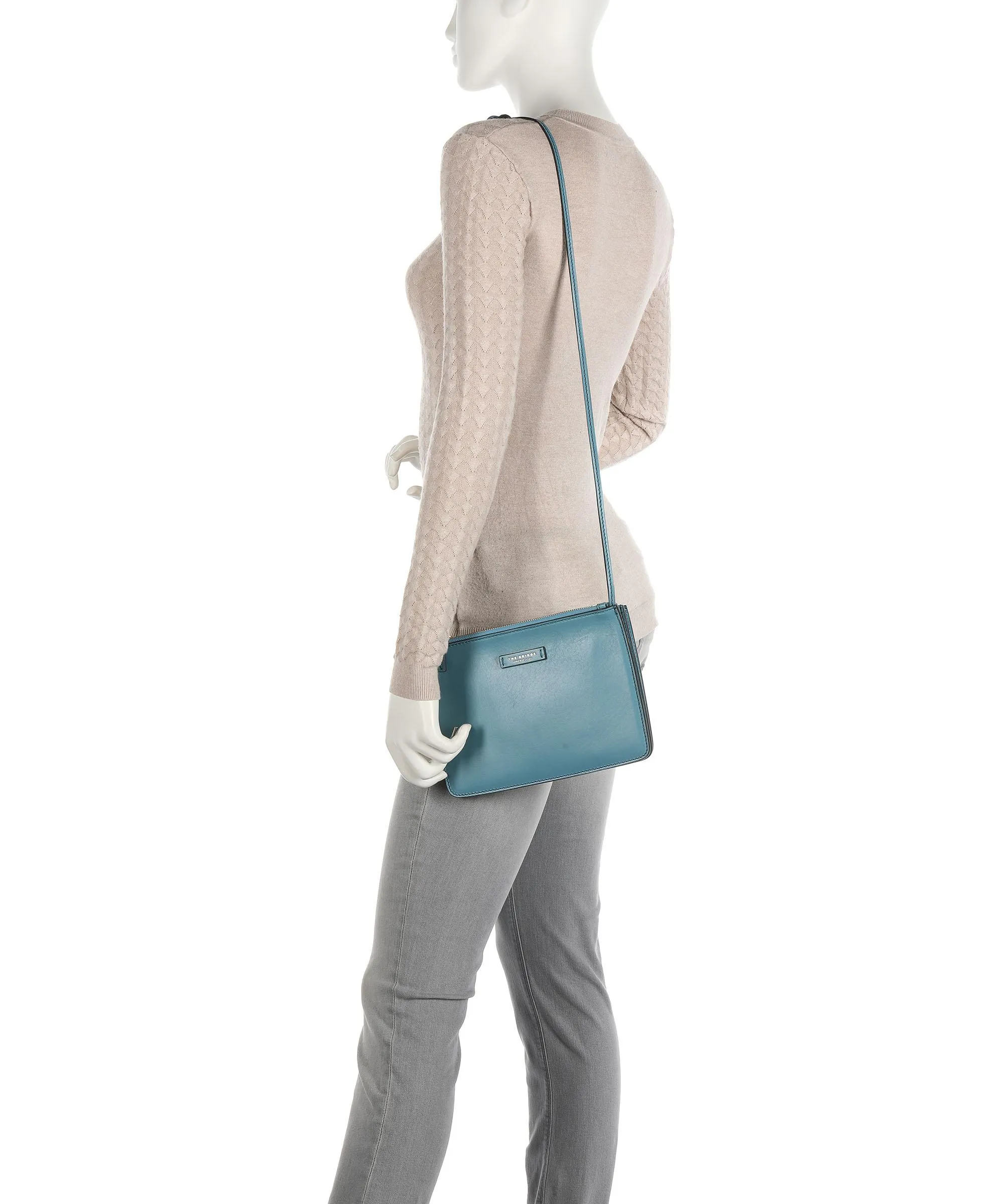  The Bridge Rustici Borsa a tracolla pelle bovina blu  