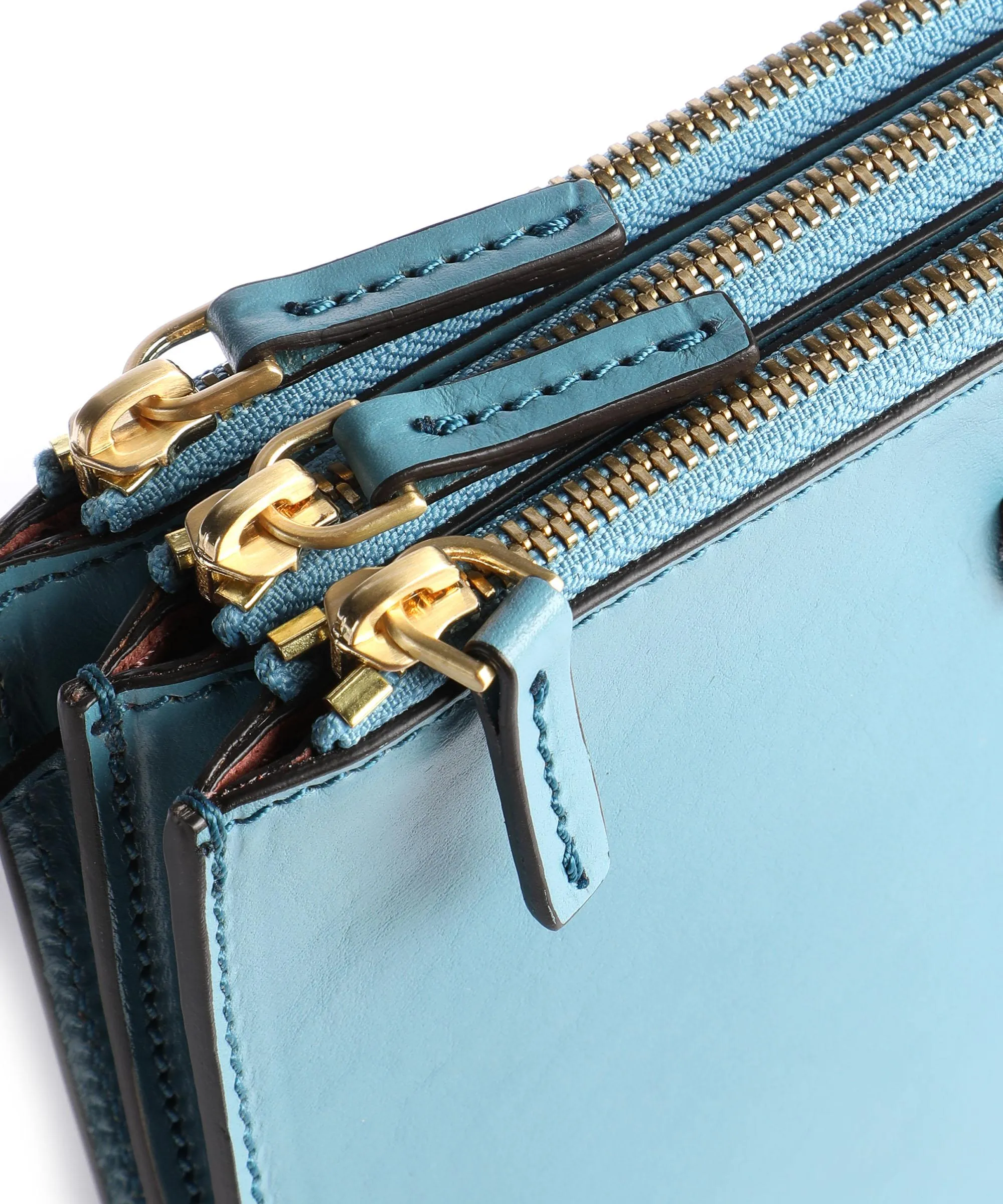  The Bridge Rustici Borsa a tracolla pelle bovina blu  