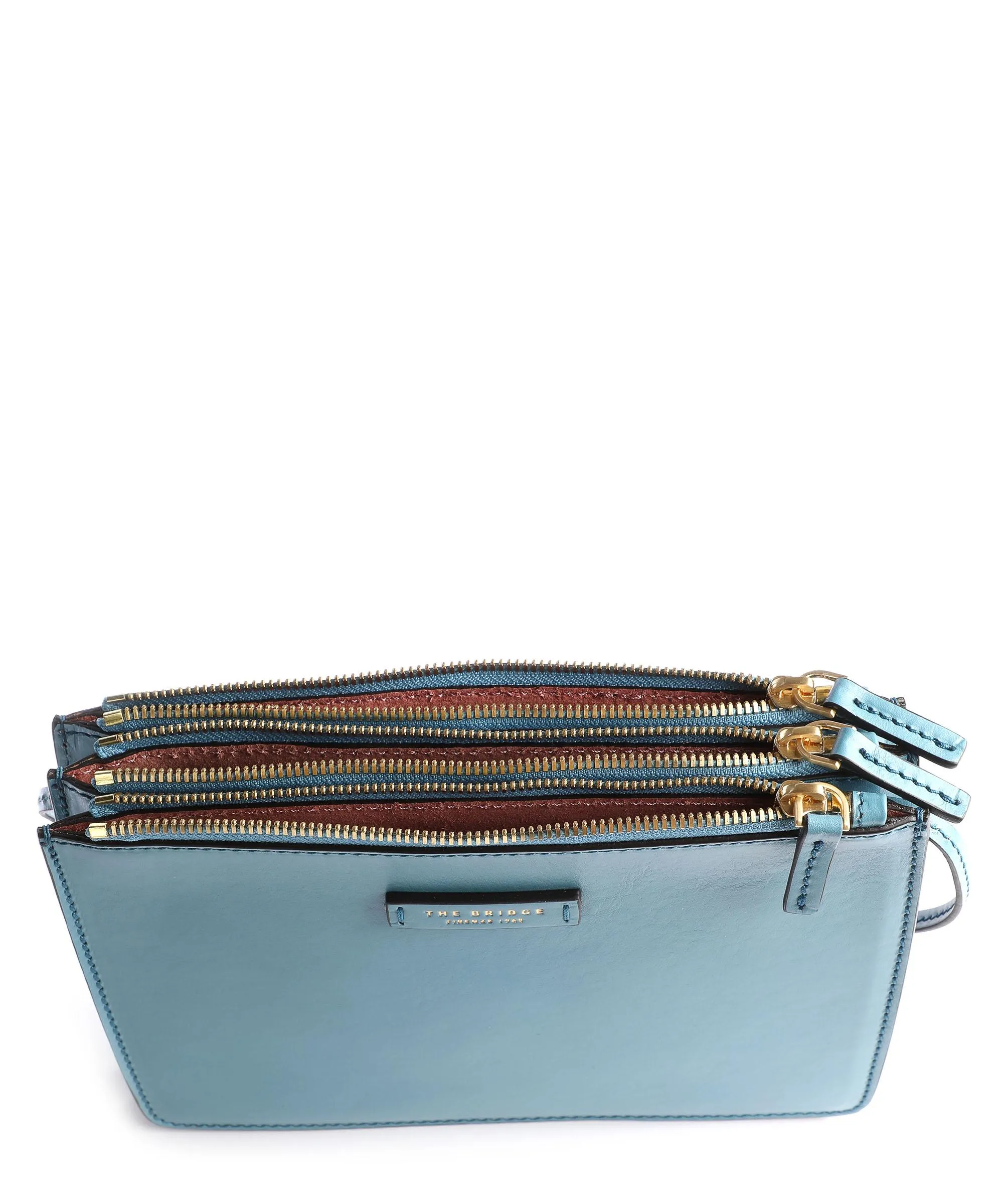 The Bridge Rustici Borsa a tracolla pelle bovina blu  