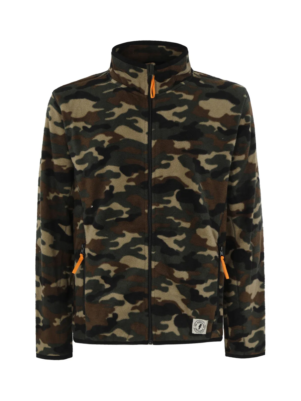 The People Rep Sweat-shirt militaire en polaire avec zip pour homme