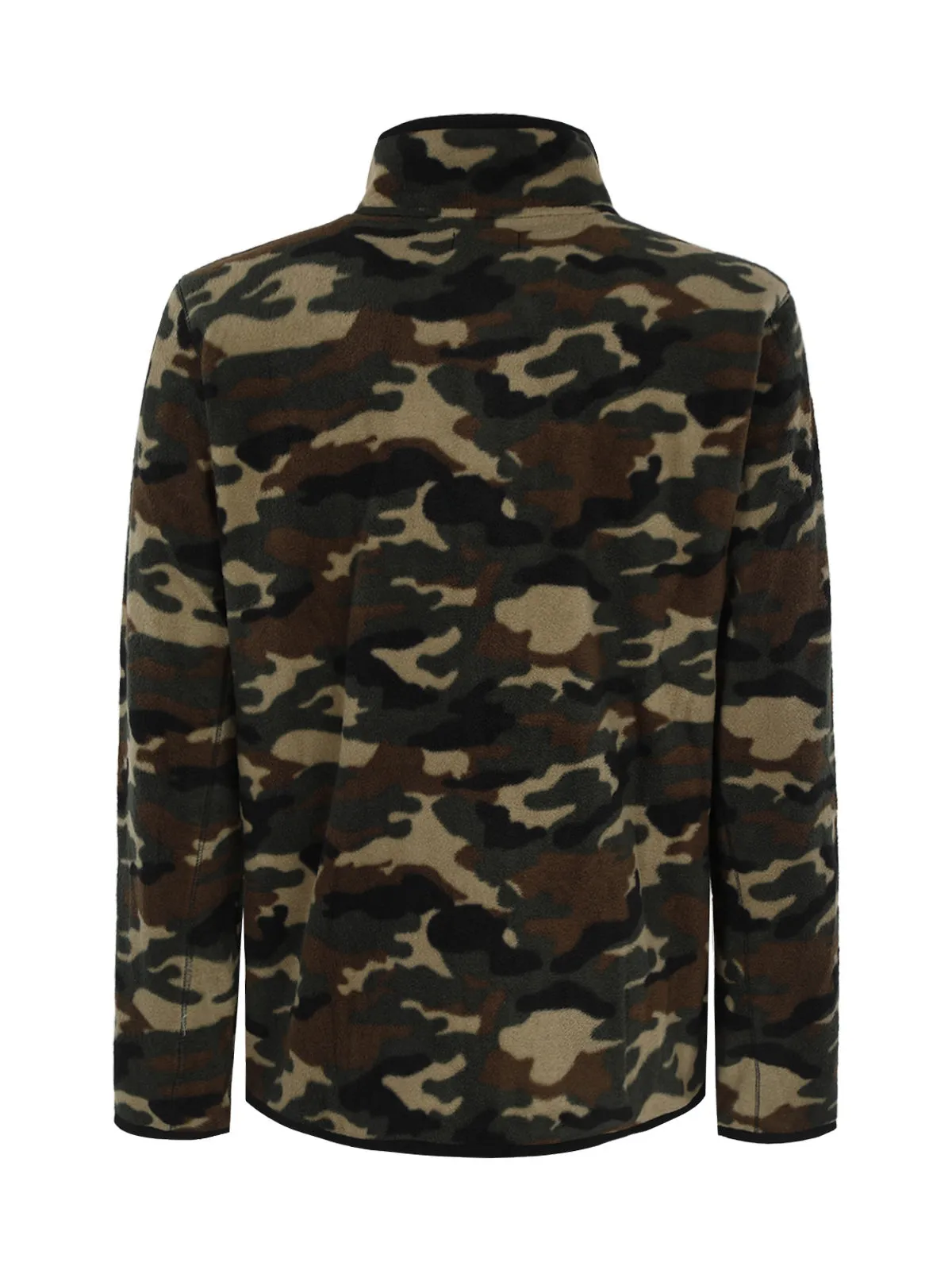The People Rep Sweat-shirt militaire en polaire avec zip pour homme