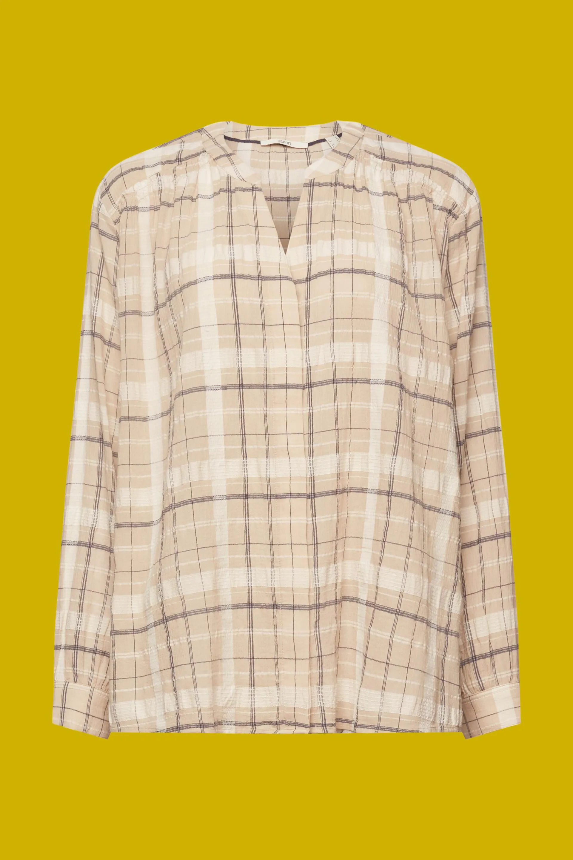 Top blusato con struttura, 100% cotone