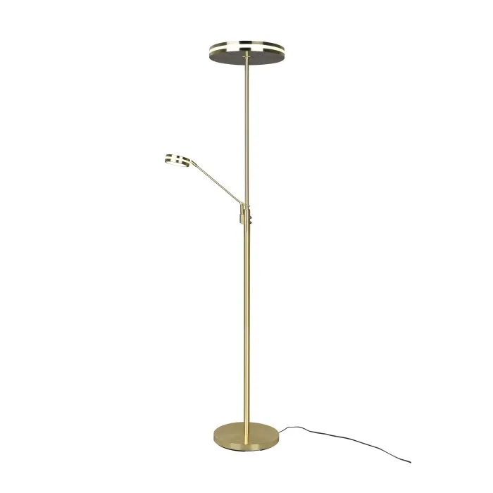 Trio Franklin Lampada da terra LED Ottone, 2-Luci