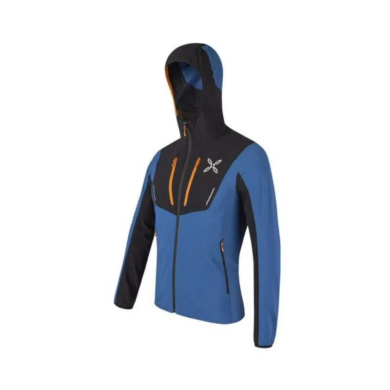 Uomo MONTURA Giacca con cappuccio stile sci (Deep Blue/Mandarin)