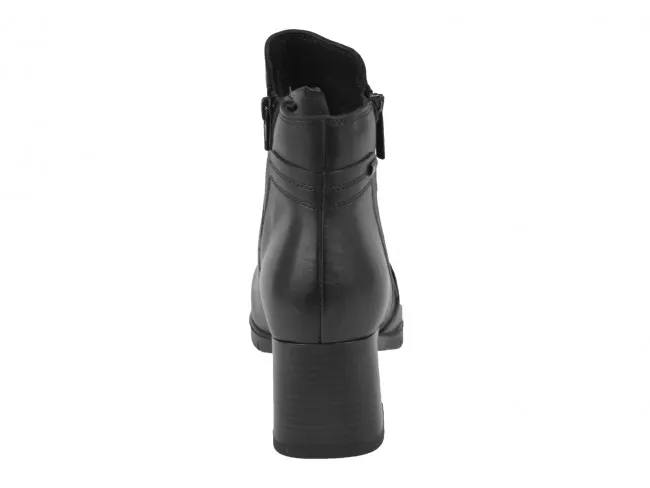 VALLEVERDE SCARPE TRONCHETTI IN PELLE DONNA INVERNO V49101  STIVALETTI NERO