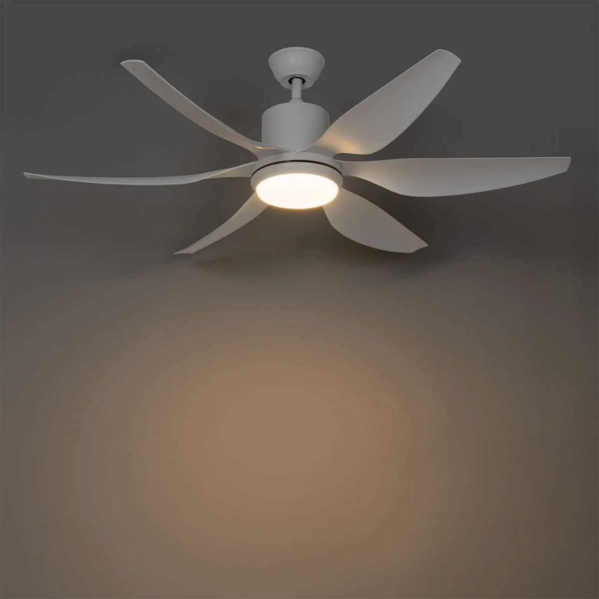 Ventilatore da soffitto bianco incl. LED e telecomando - Tak