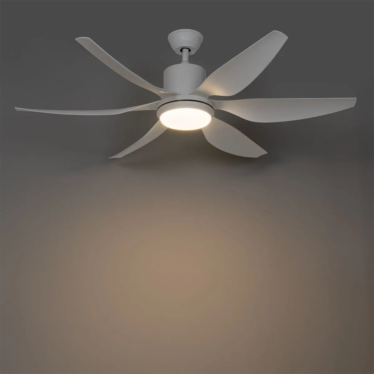 Ventilatore da soffitto bianco incl. LED e telecomando - Tak