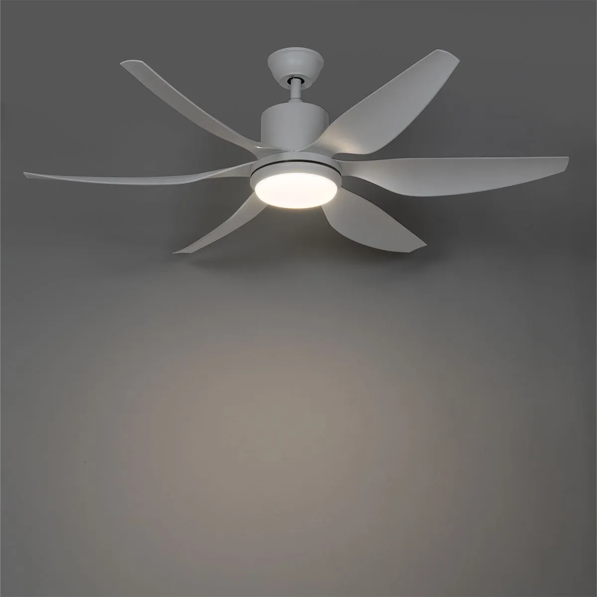 Ventilatore da soffitto bianco incl. LED e telecomando - Tak