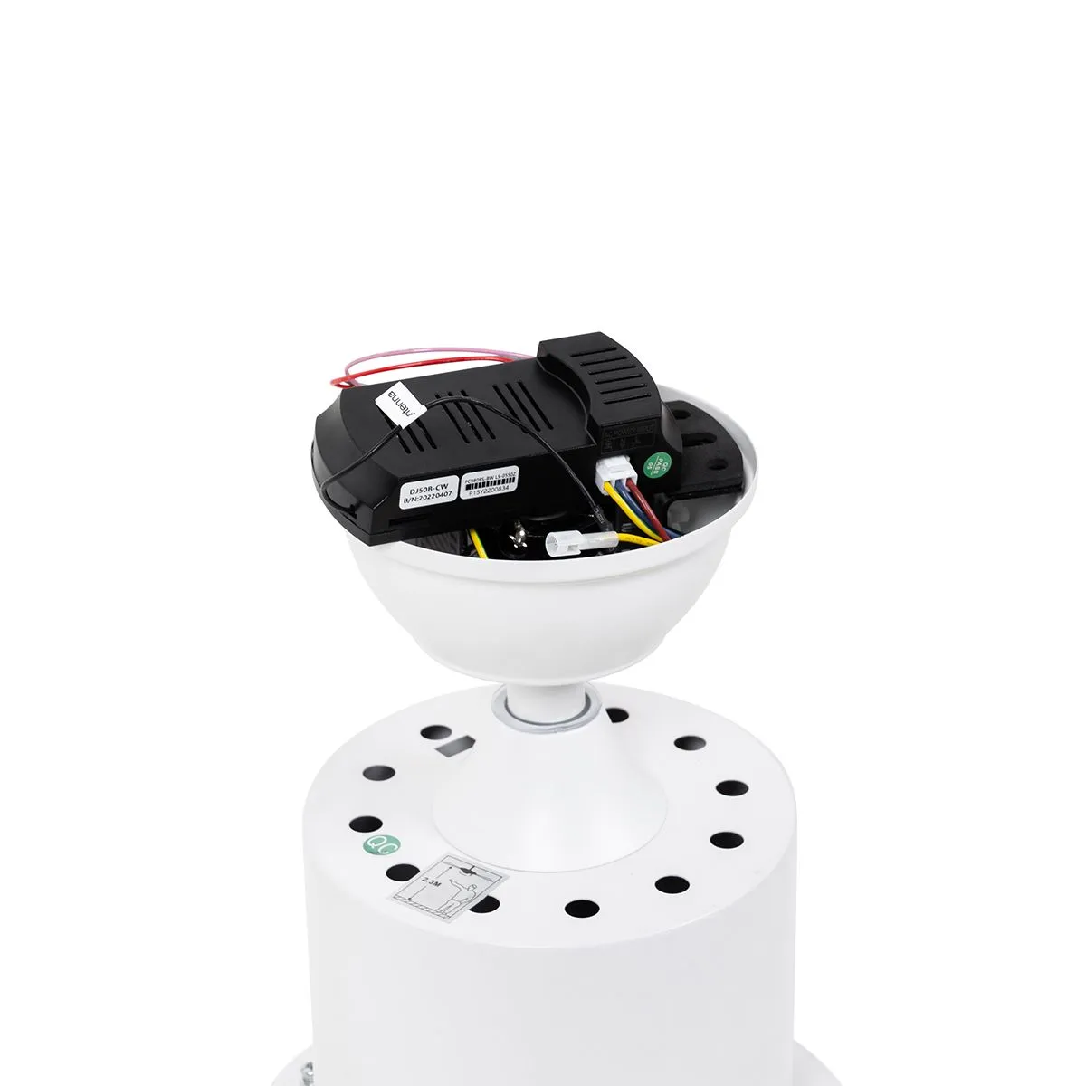 Ventilatore da soffitto bianco incl. LED e telecomando - Tak