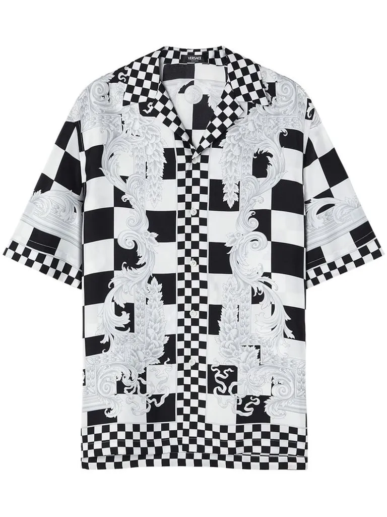 versace Camicia stampa quadri