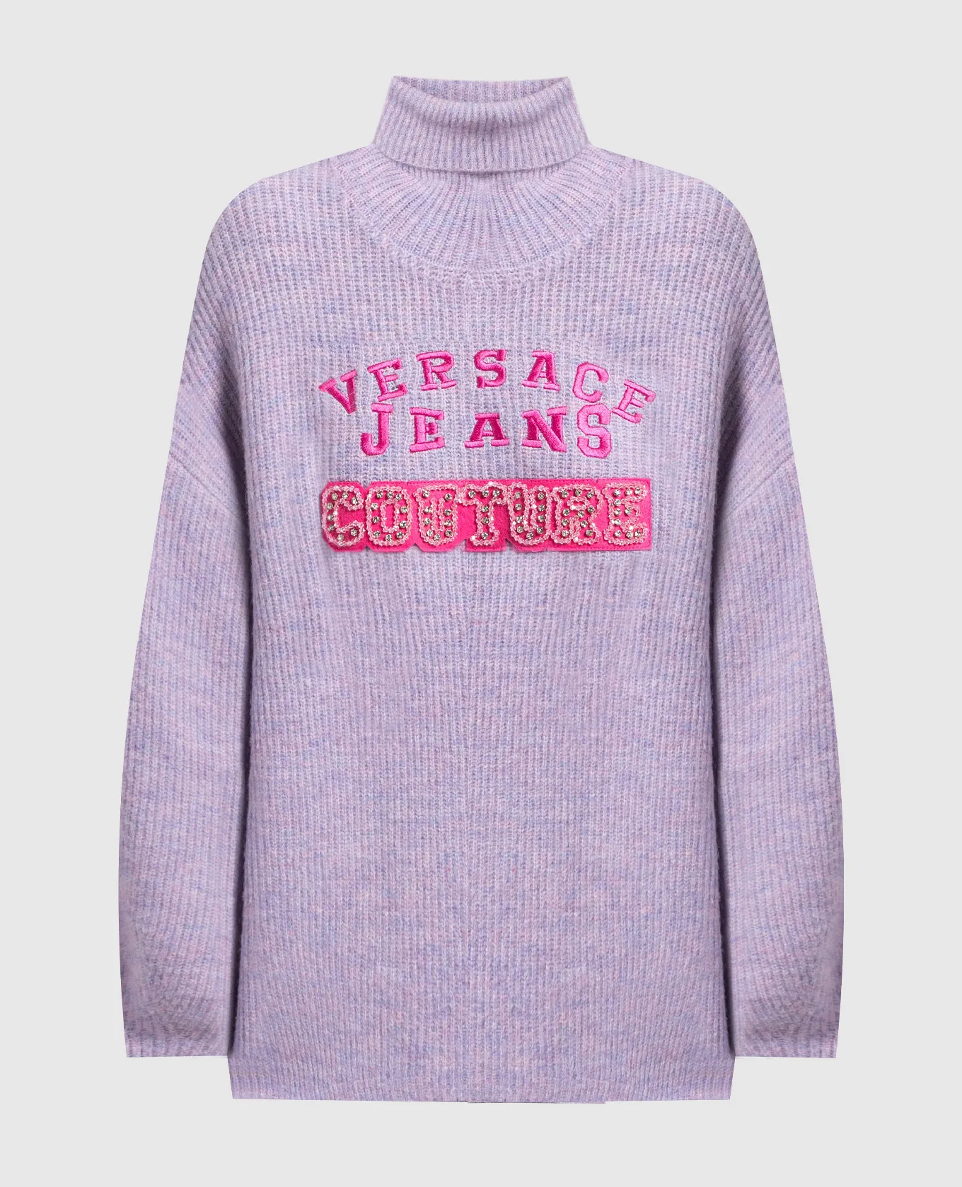 Versace Jeans Couture T-shirt viola con logo 75HAFM08CM26N