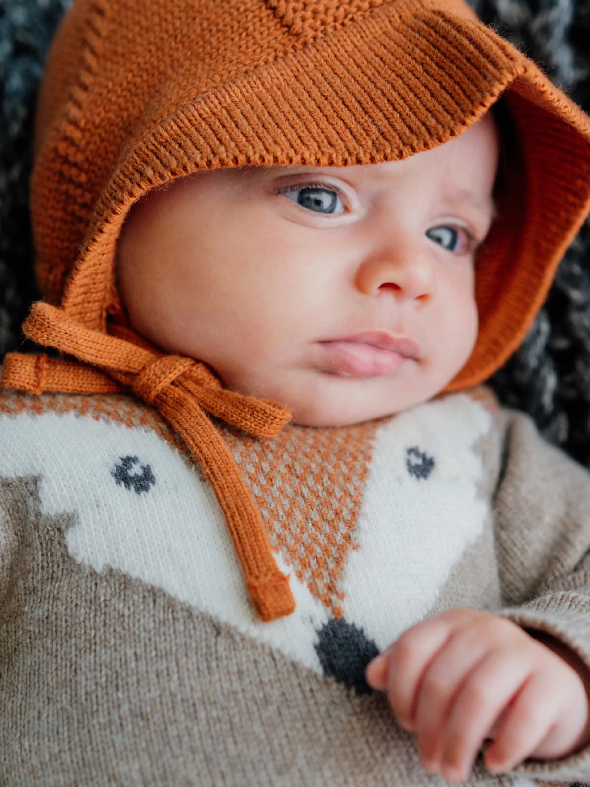Wedoble Tutina neonati Volpe in Lana e Cashmere Lunga