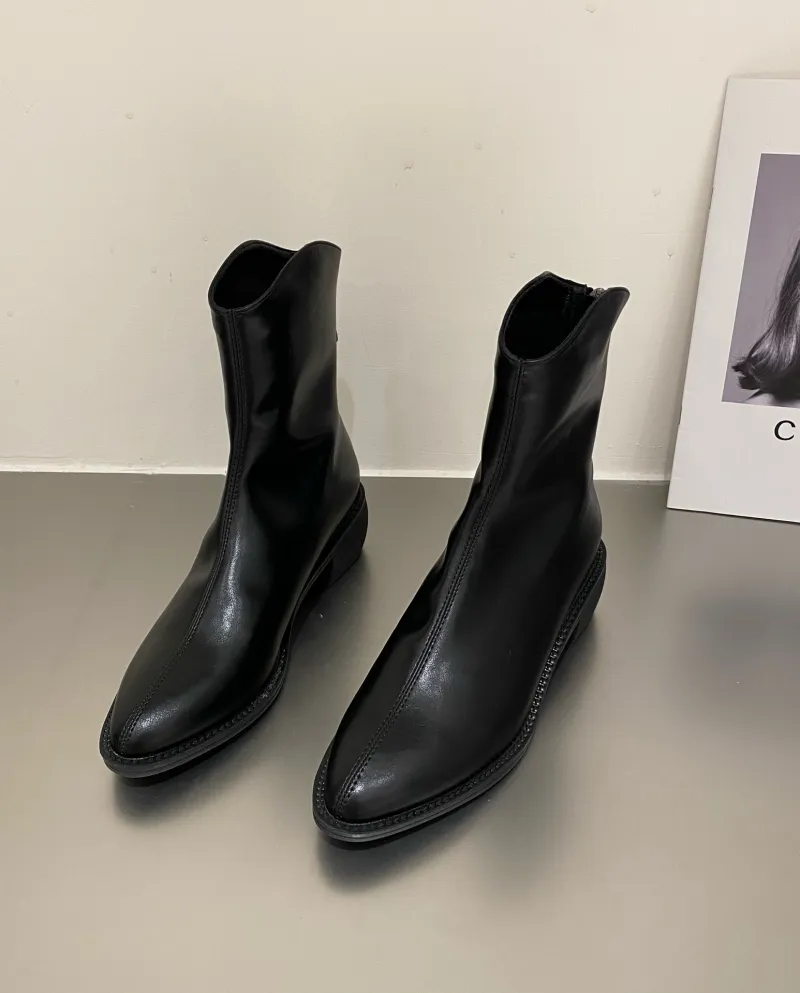 White Mid-calf Long Western Cowboy Boots Women's Shoes New Spring And Autumn Brown Tall Knight Boots