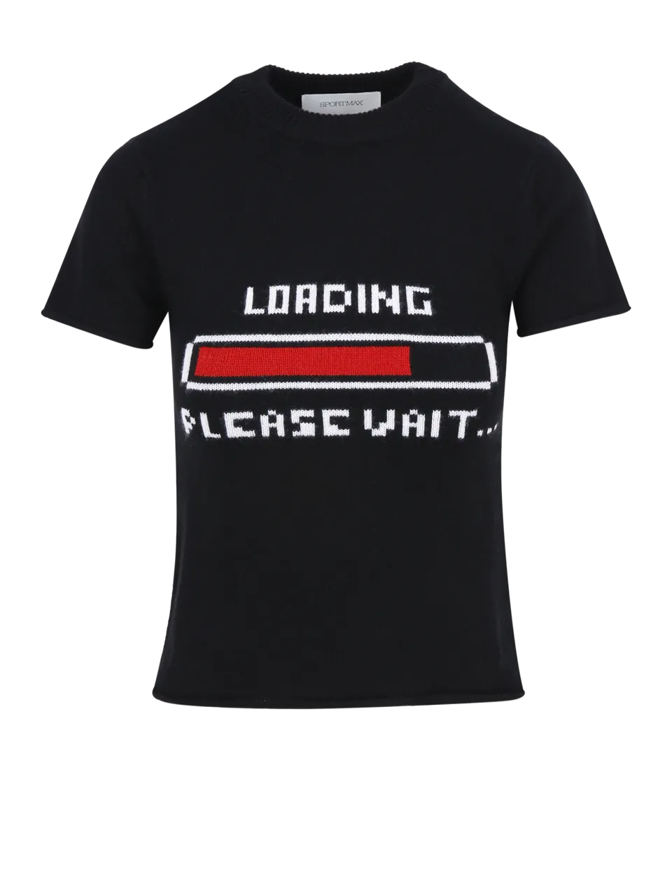 WOMAN MAXMARA SPORTMAX BLACK WOOL UDITO T-SHIRT