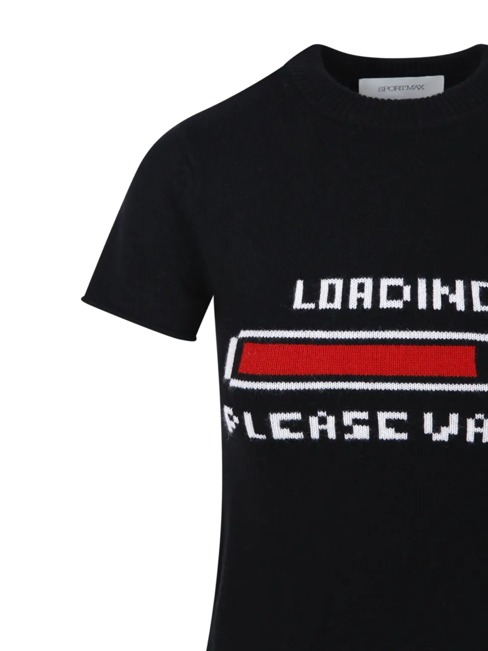 WOMAN MAXMARA SPORTMAX BLACK WOOL UDITO T-SHIRT